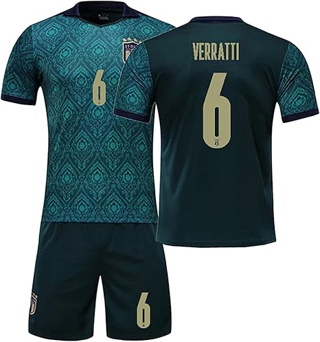 Amazon Co Jp サッカーユニフォーム ヴェラッティ イタリア 背番号6 ヴィラティ サッカーユニフォーム 大人用と子供用サッカー Tシャツ ショーツスーツ サッカーユニフォーム 16 ファッション