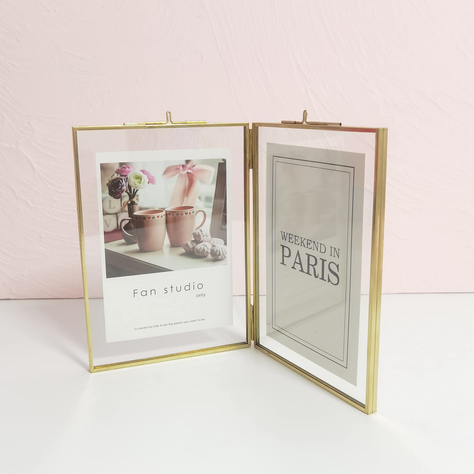 Amazon.co.jp: ゴールデン額縁両面フォトフレーム標本ディスプレイ