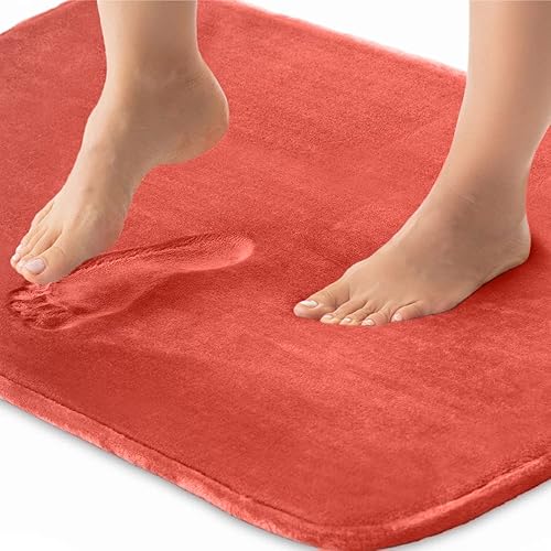 Miniatura 36 de GORILLA GRIP Alfombras de Baño de Espuma Viscoelástica, Tapetes de Baño de Terciopelo Suave y Absorbente, Puntos Duraderos en la Parte Inferior,