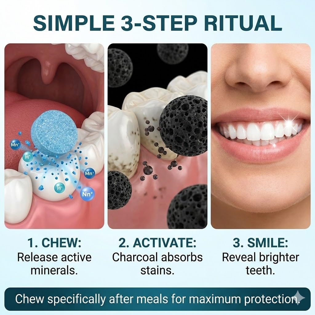 Remineralizing Gum, 120 Pieces Hydroxyapatite Gum, Good for Teeth Remineralization, Sugar-Free Mint Chewing Gum with Xylitol, Two Pills After Meals to Freshen Breath and Clean Teeth