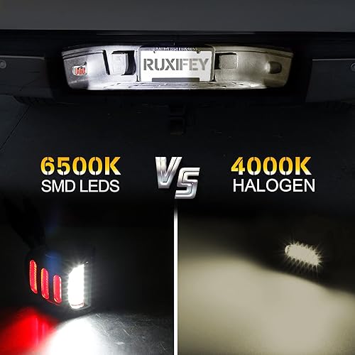 Miniatura 4 de RUXIFEY Luces LED cromadas para matrícula, tubo de neón rojo, compatible con Chevy Silverado GMC Sierra 1500 2500 3500 HD Yukon XL Cadillac Escalade