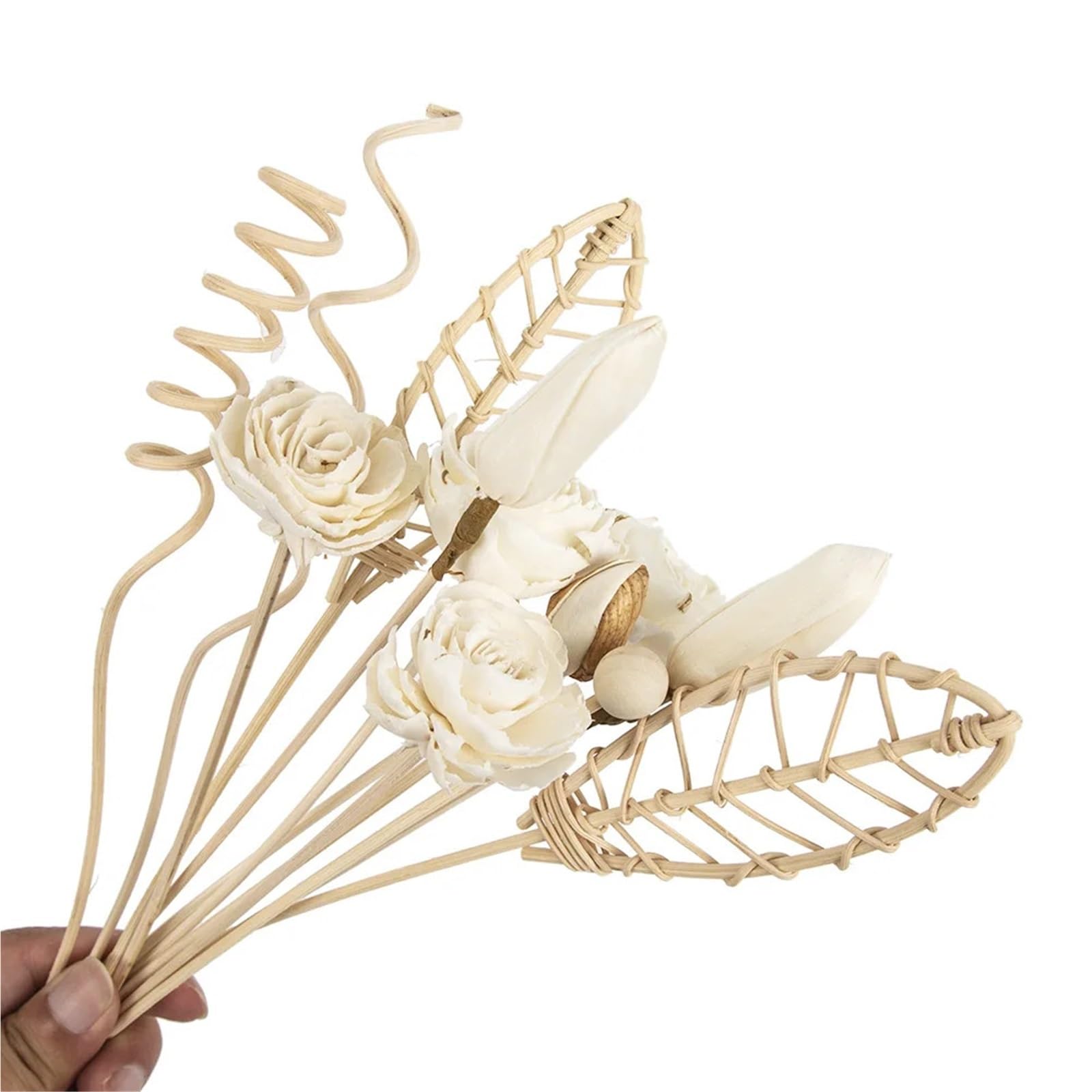 XUCZHAI 12PCS Lotus Series Flower Rattan Sticks Fireless Fragrances Reed Diffuser Stick Diy Ornaments Home Decor