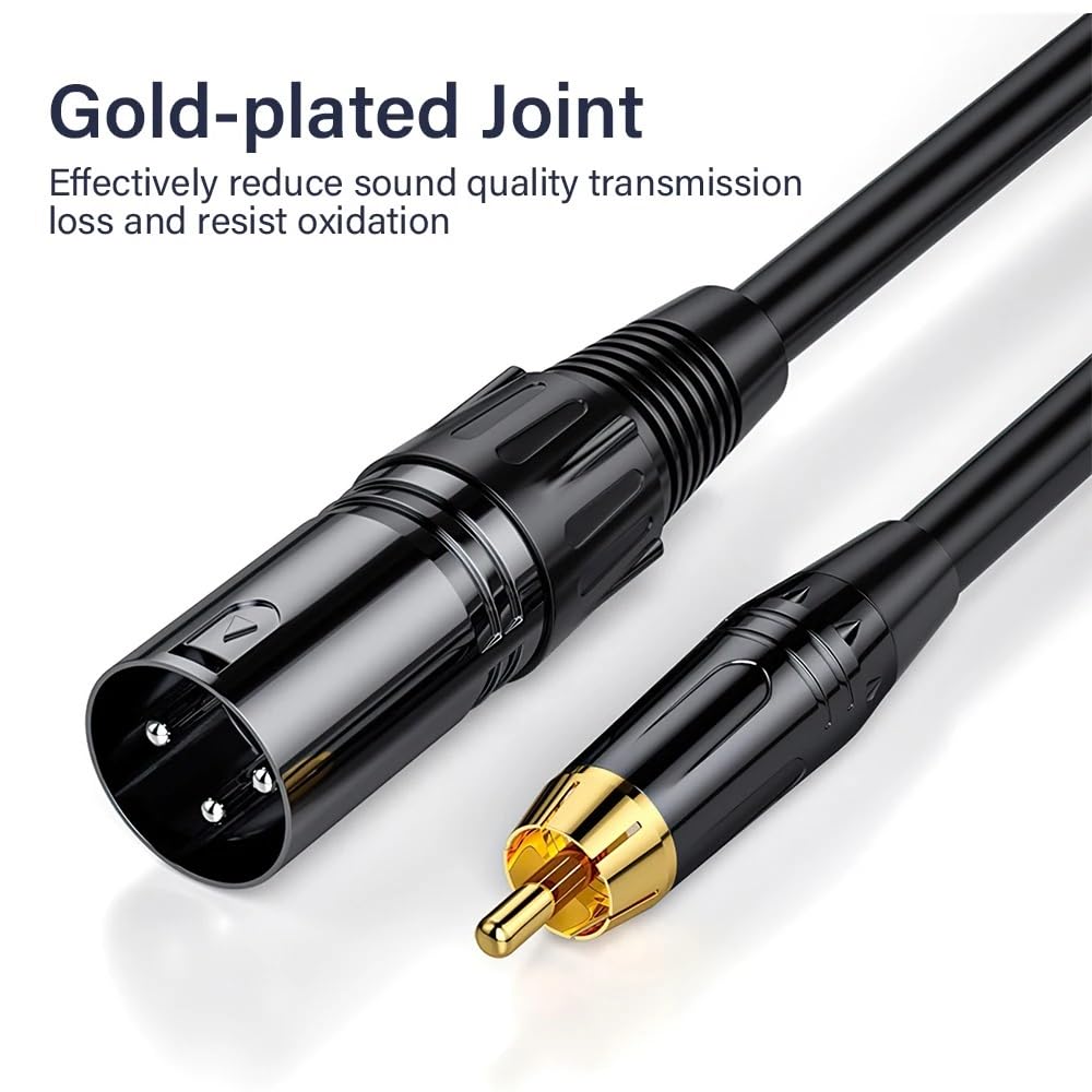 Cavo audio RCA a XLR maschio/femmina for amplificatore Mixer Altoparlante Karaoke Adattatore for microfono 1m 2m 3m 5m 10m 15m lungo(Female XLR,10m)