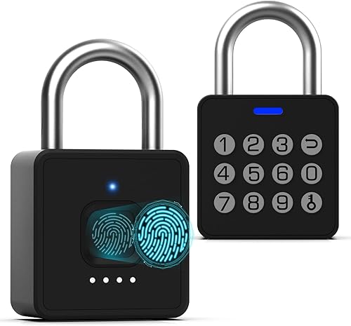 Candado de huellas dactilares con código, candado de combinación de candado para gimnasio, candado inteligente con huella dactilar, cerradura de