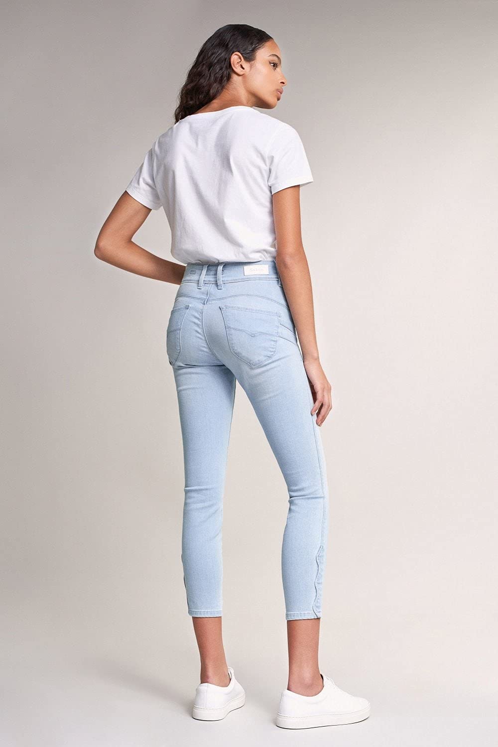 Salsa Jeans Push in Secret Cropped con Dettagli Onde