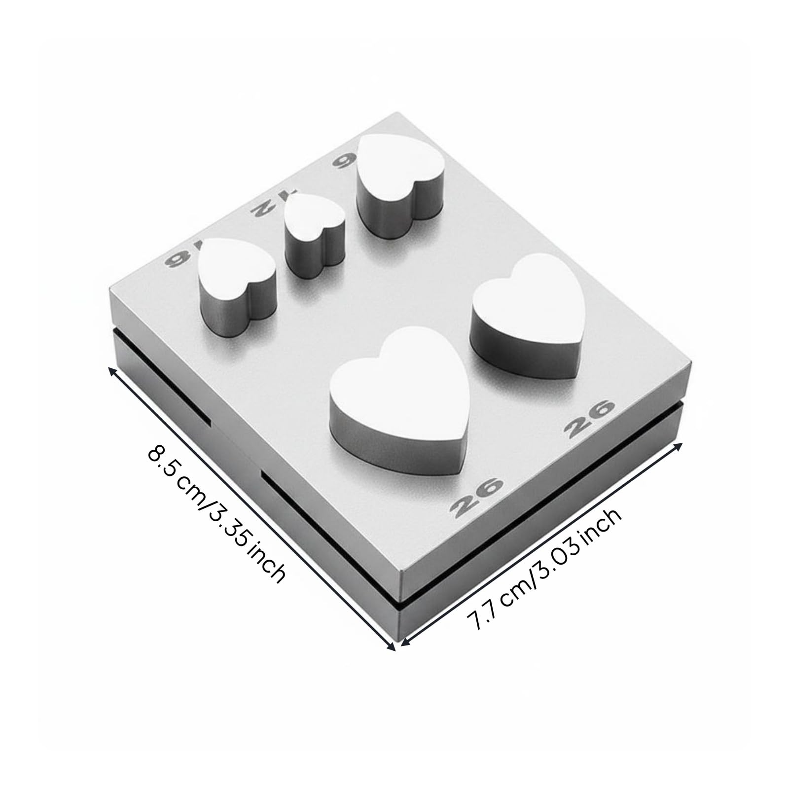 MERIGLARE Troquelador de Corazón Accesorio para Crear Formas Herramienta de Disco Compacto Acero Aleado Función para Trabajos Repetitivos Adecuado para de Joyas Artesanía, Corazón