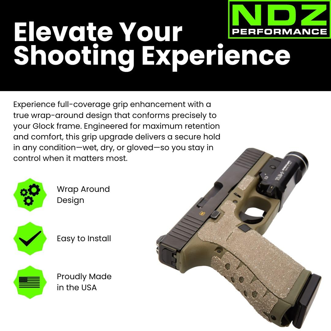 Amazon.com : NDZ Performance Decal Grip Tape for Glock 17 19X 22