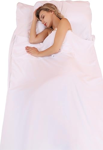 JITTY Saco de dormir con forro de hoja de viaje para negocios, campamento, mochileros, senderismo, escalada, hogar, albergues, tren, 83 x 45 pulgadas