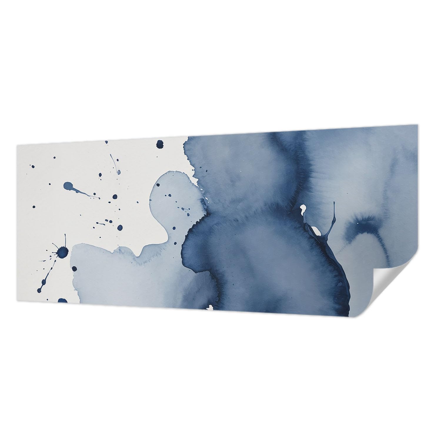 Papier peint autocollant lavable et résistant aux taches bleu marine