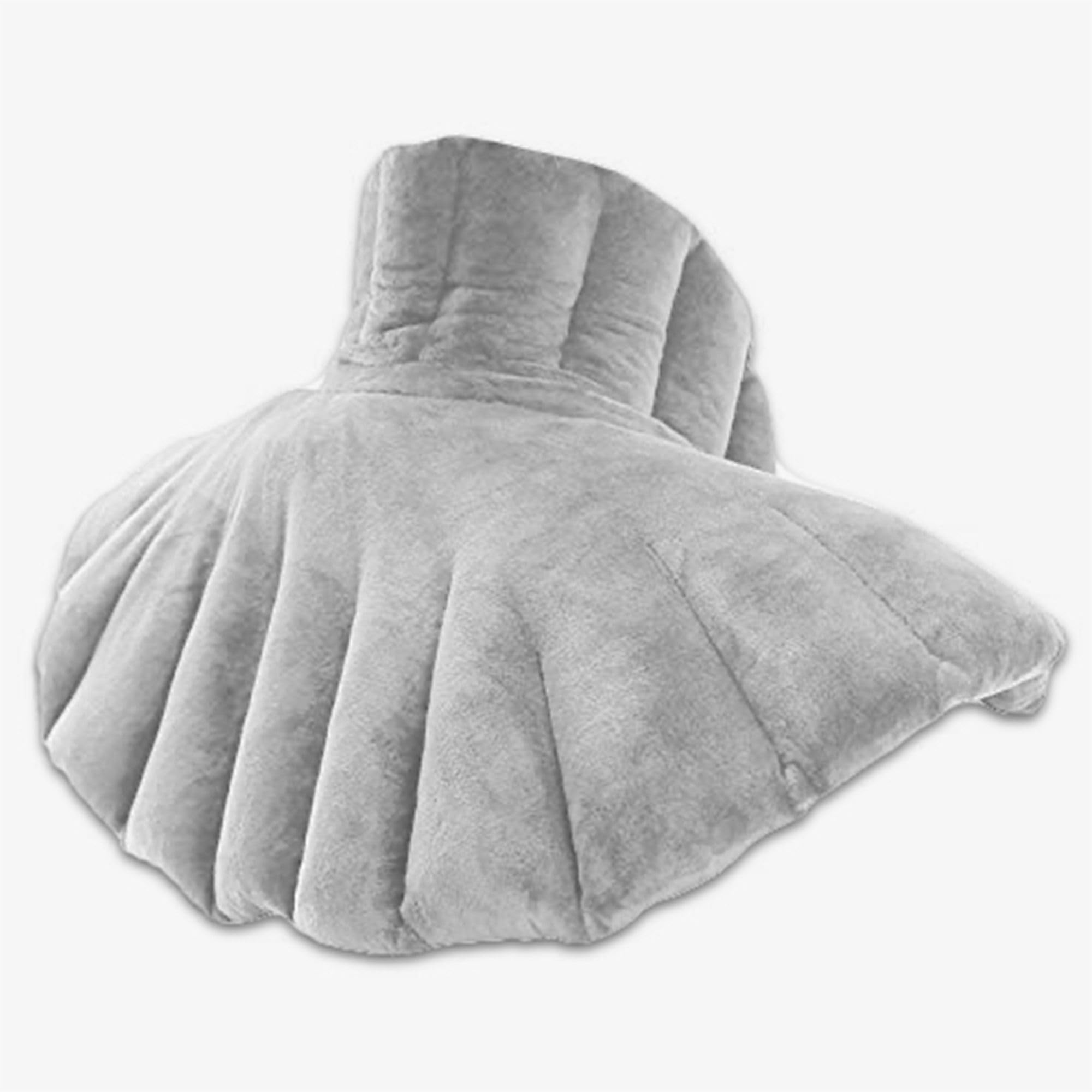 Cojín térmico Cervical Micro Ondas – Torre de cuello y hombros – Uso caliente/frío – Composición de rizo, lavanda y plantas saludables – Material polar – Gris