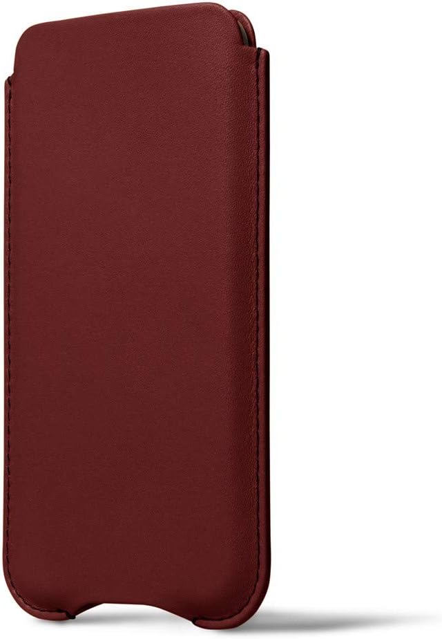 Hottest Sales Lucrin - Protection Case Compatible with iPhone 11 Pro Max/iPhone Xs Max/iPhone 8 Plus and Wireless Charging - Burgundy - Genuine Leather