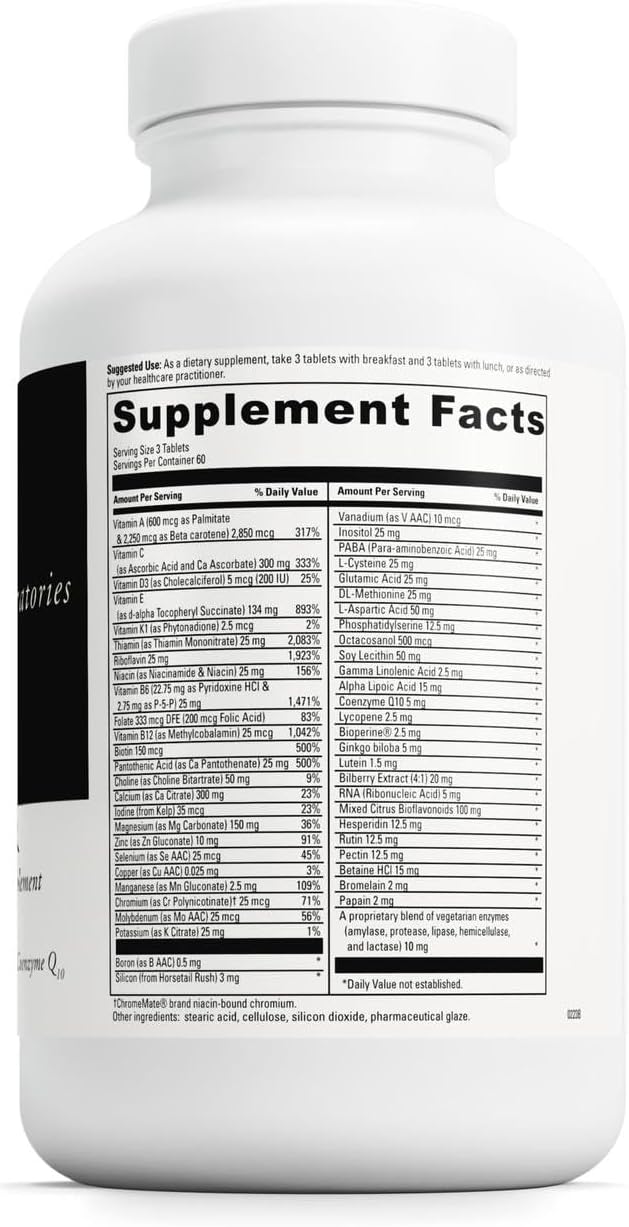 DAVINCI Labs Spectra Senior - Dietary Supplement for Cardiovascular, Ocular and Antioxidant Support - with Vitamins, Minerals, Coenzyme Q10, Ginkgo Biloba, Bilberry Extract and More - 180 Capsules