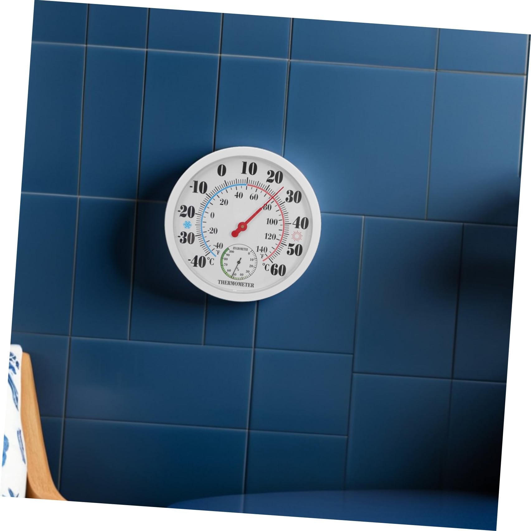 Toddmomy Termómetro de Pared Digital para Interior, Higrómetro Medidor de Humedad y Temperatura Ambiente, Blanco, Compacto y Preciso para Hogar, Sauna, Cocina y Habitación
