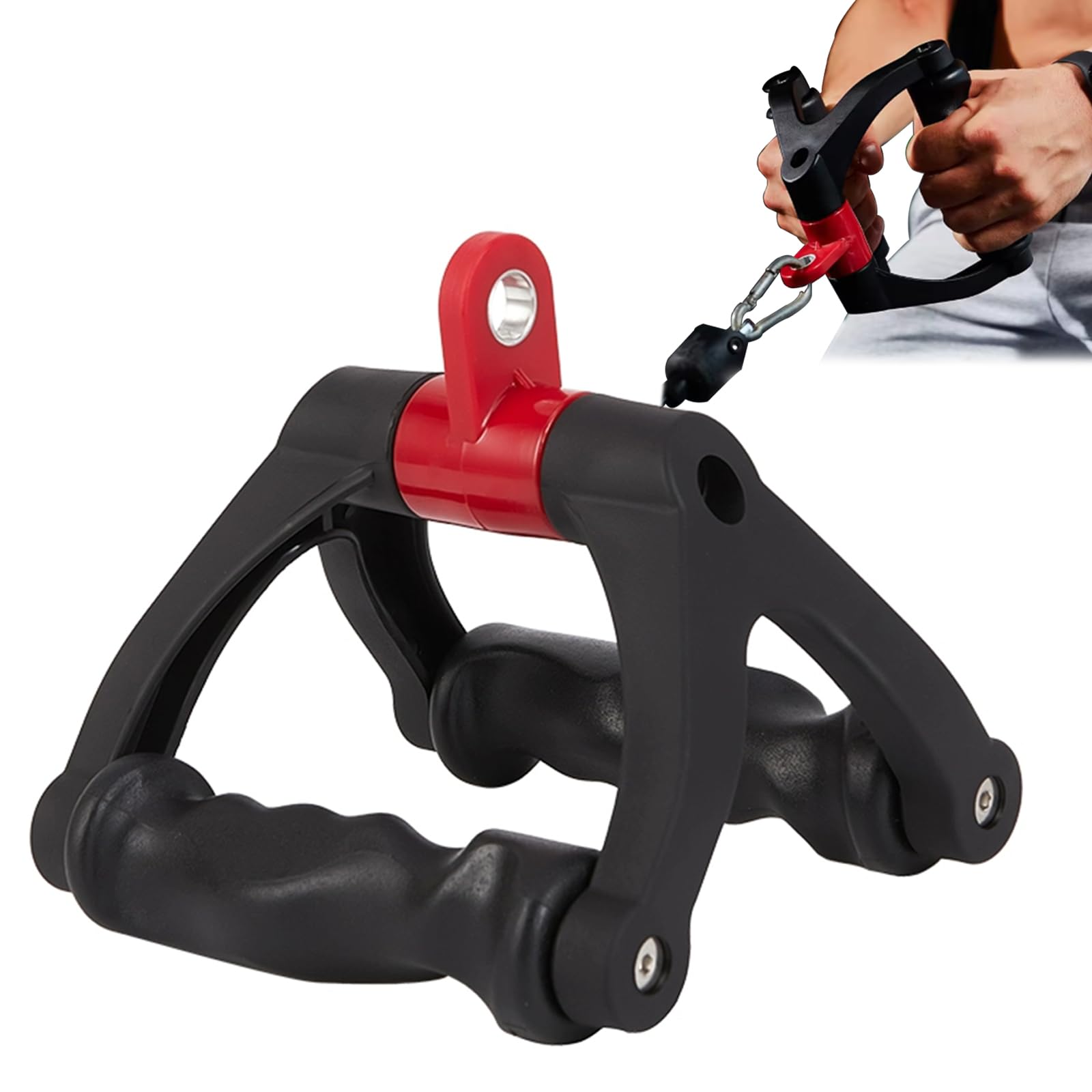 Accessori da Palestra Maniglie Palestra, Triangolo Pulley per Tirare Fitness Maniglia per bicipiti e tricipiti, Triangolo Impugnatura Parallela，Palestra Accessori