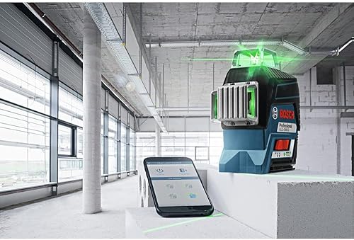 Miniatura 5 de Bosch GLL3-330CG-RT 360-Degrees Connected Green-Beam Three-Plane Leveling and Alignment-Line Laser (Renewed)