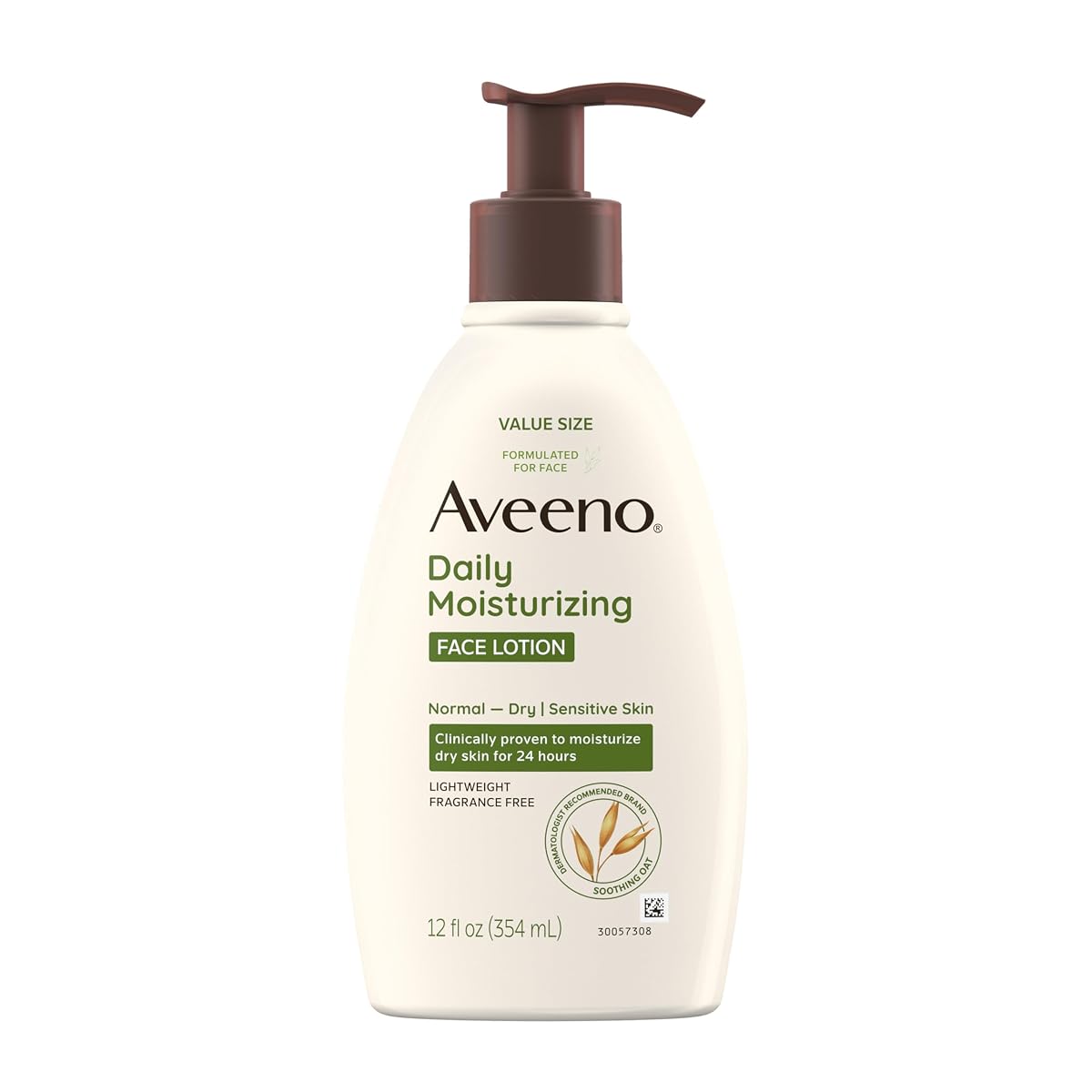Aveeno Daily Moisturizing Face Lotion, Fragrance Free, 12 fl. oz