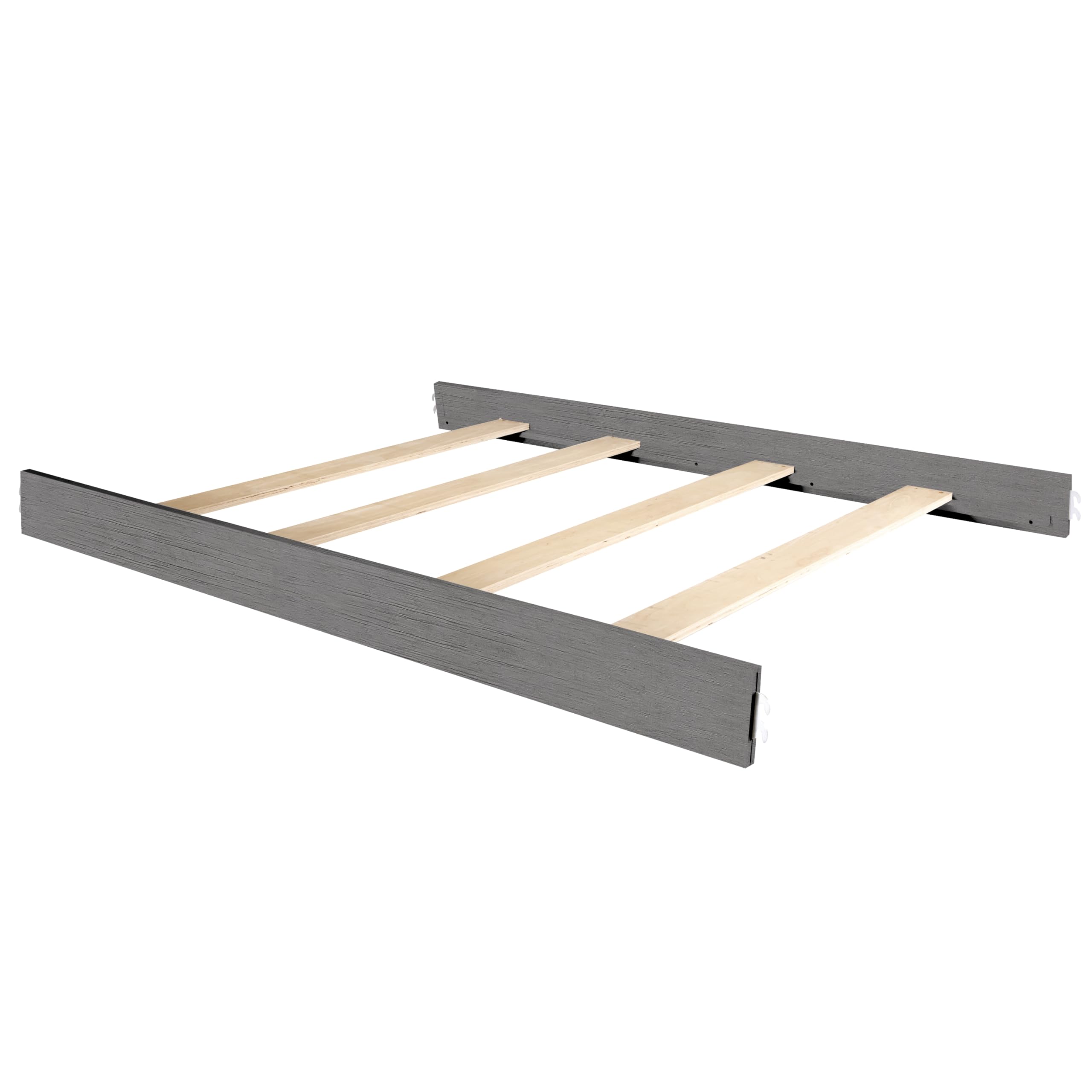 évolur Full-Size Bed Conversion Rails, Designed & Tested for évolur Cribs, Durable Hardwood Build with Secure Mattress Slats, Easy Assembly - Rustic