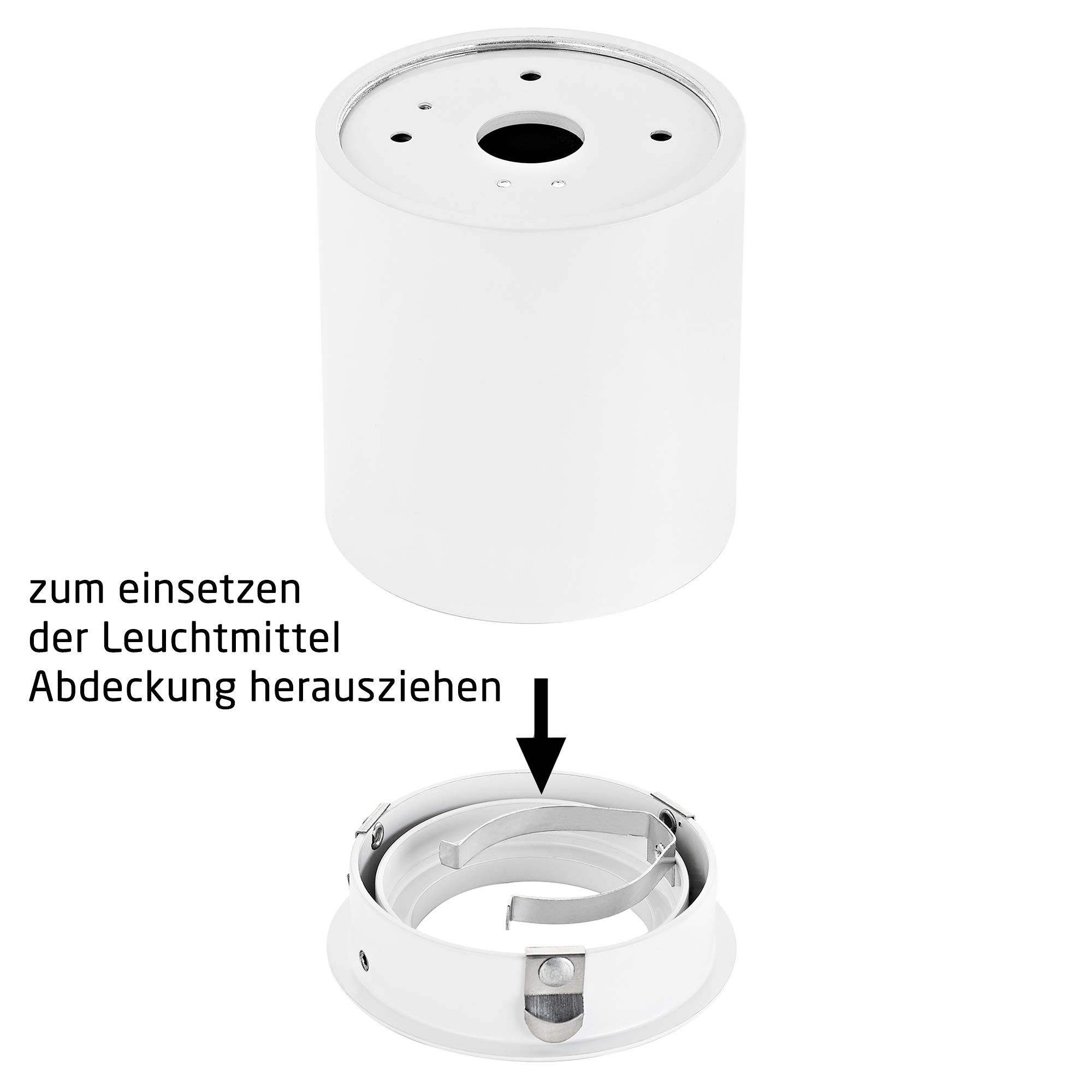 Sweet Led - Reflektor do zabudowy biały, natynkowy reflektor GU10 aluminium Ø 80 x 84 mm wychylny, reflektory sufitowe 5 W, reflektory LED 3000 K ciepła biel, lampa sufitowa 230 V, okrągłe reflektory