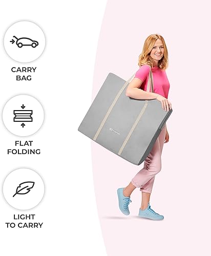 Miniatura 5 de Kinderkraft LOVI Moisés de viaje para bebé, cama plegable portátil con mosquitera incorporada, capucha ajustable y una función de cuna adicional,