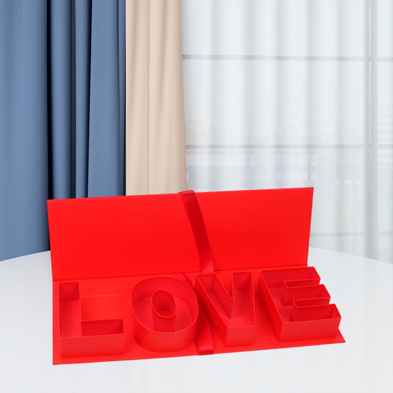 Generic Scatola Regalo Vuota per Fiori, Contenitore Versatile Multiuso in Cartone, Regalo per Compleanno, Anniversario, Festa, Matrimonio, Rosso