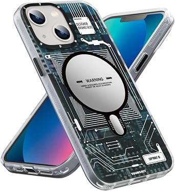 YOUNGKIT مقاوم للصدمات لأجهزة iPhone 13 متوافق مع MagSafe Thin Military Grade Protection [ Technology Series ] غطاء مغناطيسي صلب وغطاء نحيف ناعم لـ iPhone 13-Gray