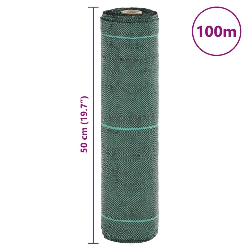 Gecheer Membrana Antierbacce Verde 0,5x100 m in PP,Telo Pacciamatura,Telo Anti Erbacce per Orto, Giardino, Stabilizzazione UV,P4005245