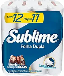 Papel Higiênico Folha Dupla Sublime Softys L12P11 Rolos