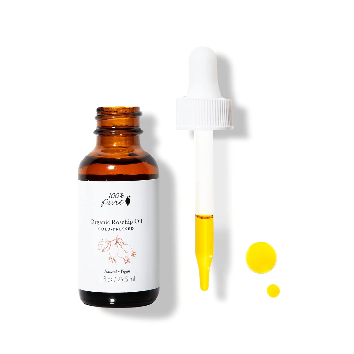 100% PURE Organic Rosehip Oil Moisturizer For Face,...