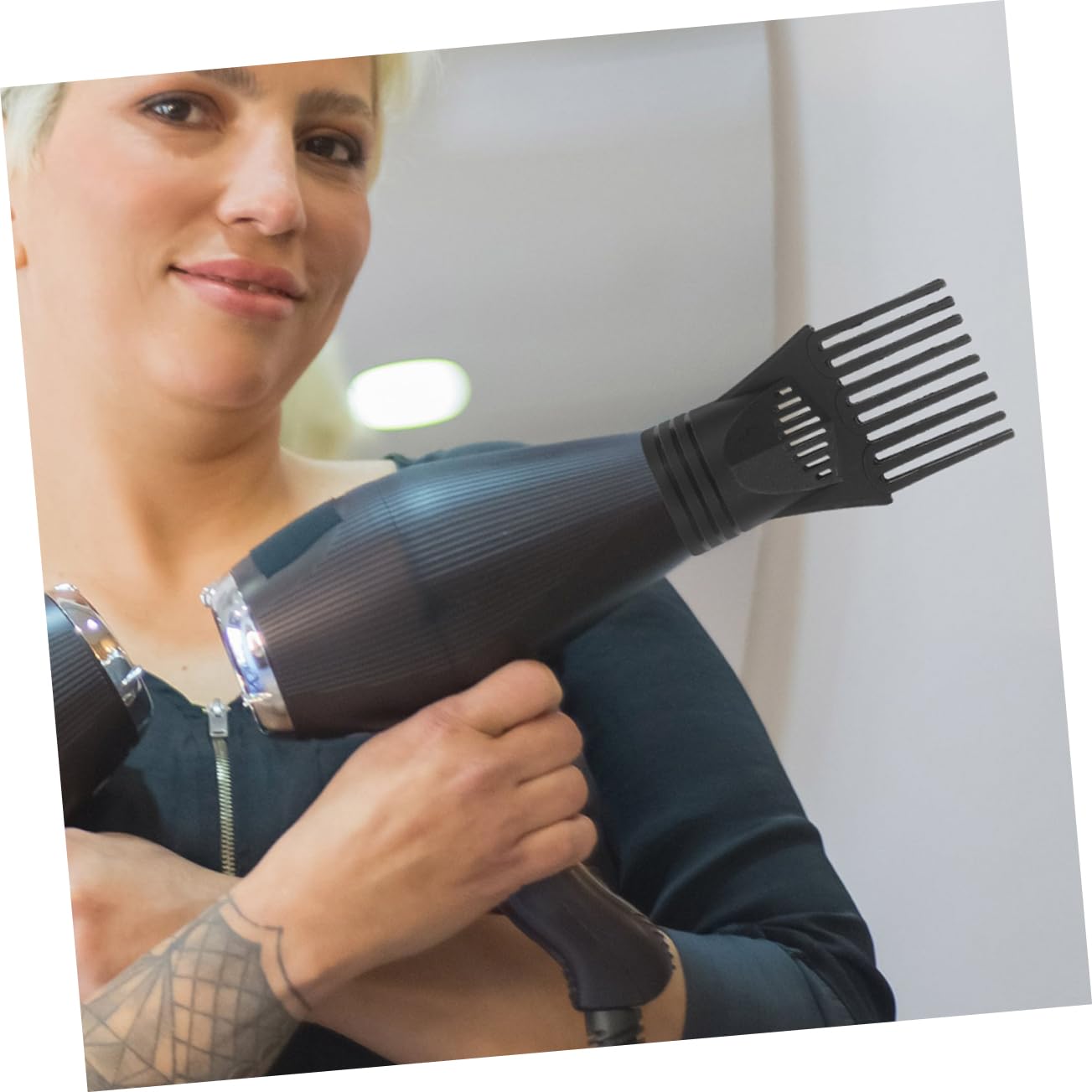 6pcs Hair Dryer Nozzle Attachment Multifunctional Diffuser and Comb Nozzles for Versatile Styling Compatible Hairdryers Easy to Install and Clean