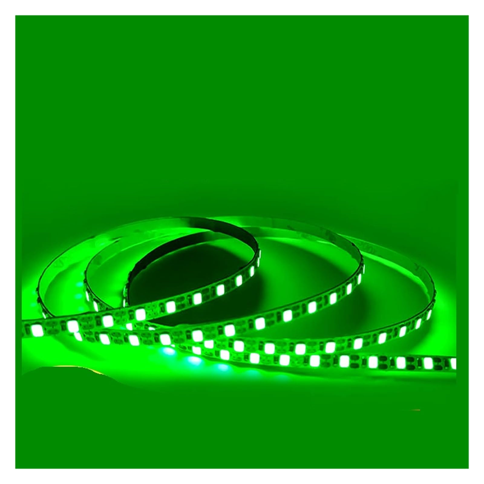 Tira de luces de 5m 2835 con armario, 3,7 V/4,2 V/5V, 5MM, línea de luz flexible, 120 luces (Color : 4.2V, Size : Green)
