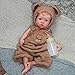 BABESIDE Reborn Baby Dolls Silicone Full Body, 12 inch Eye Open Reborn Baby Dolls, Blue Eyes Silicone Baby Girl Doll with Golden Hair, Realistic Baby Dolls Silicone Full Body