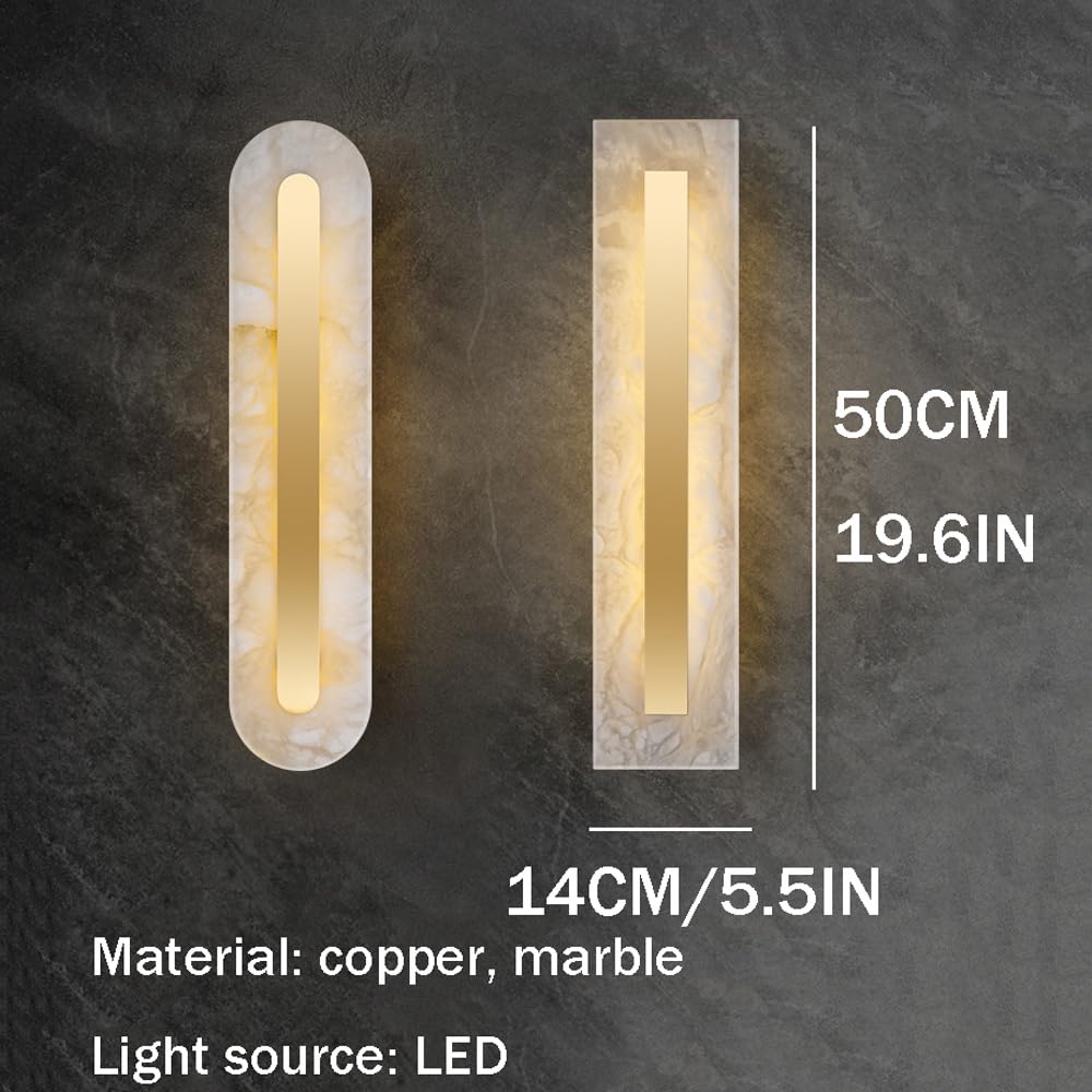 Natuurlijke albast woonkamer wandlamp, marmeren wandlamp, moderne
