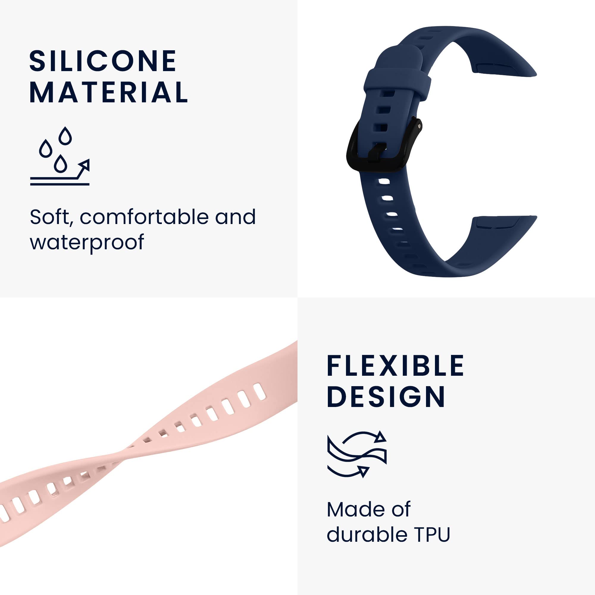 kwmobile Bracelet compatible avec Huawei Band 6 bracelet 2x