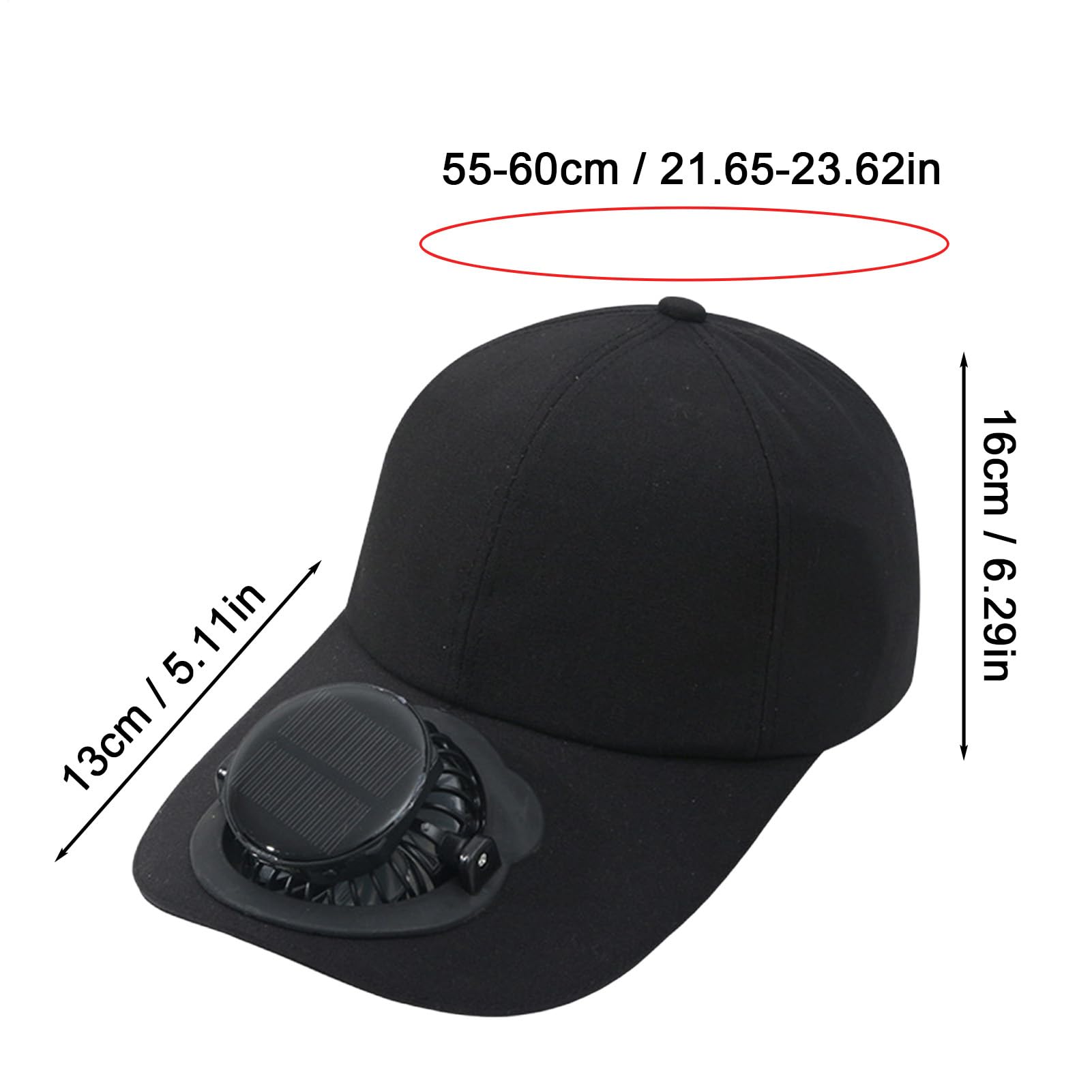 Cappello con Ventola Solare Uomo | Copricapo Sportivo Outdoor per attività all'Aperto - Cappello Protezione Solare - per Uomo Donna Giardinieri Golf Viaggi Campeggio Concerto Tore Escursionismo Sport