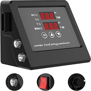 Explopur Controller,Multi-Functional Heat Press Machine Control Box Digital Box LED Controller for T-Shirts/Plate/Cap/Mug Swing Away Heat Transfer Sublimation Print Machine, 110V