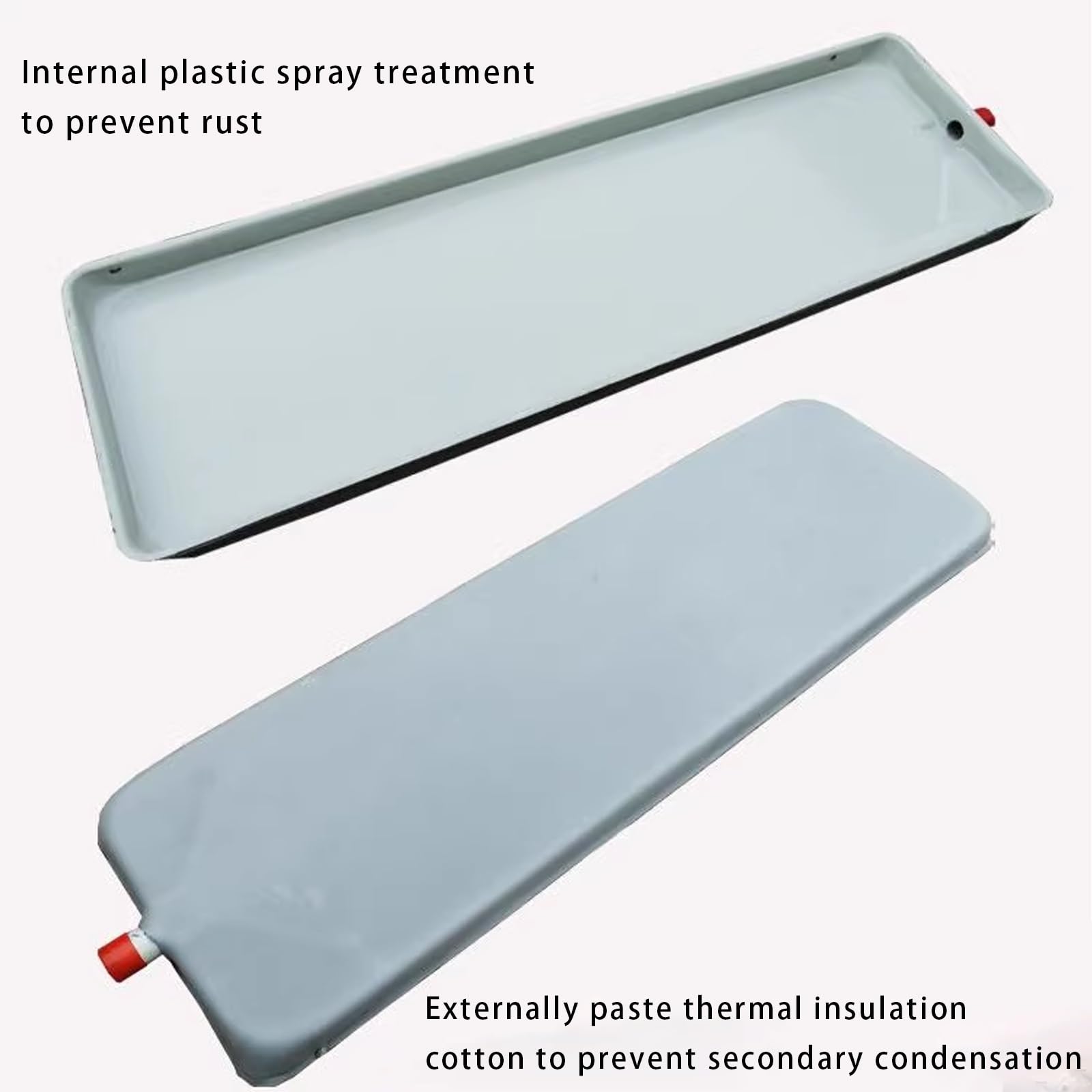 Zincato Vasca Raccogli Condensa Condizionatore, Processo di Stampaggio Integrale Rivestimento Posteriore In Cotone Isolante, per Condizionatore D'Aria Split per Interni(61 * 24cm)