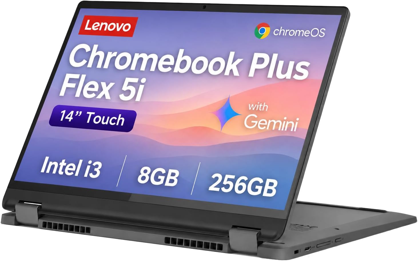 Lenovo IdeaPad Flex 5i Chromebook Plus, 14" 2-in-1 Laptop, i3, 8GB/256GB