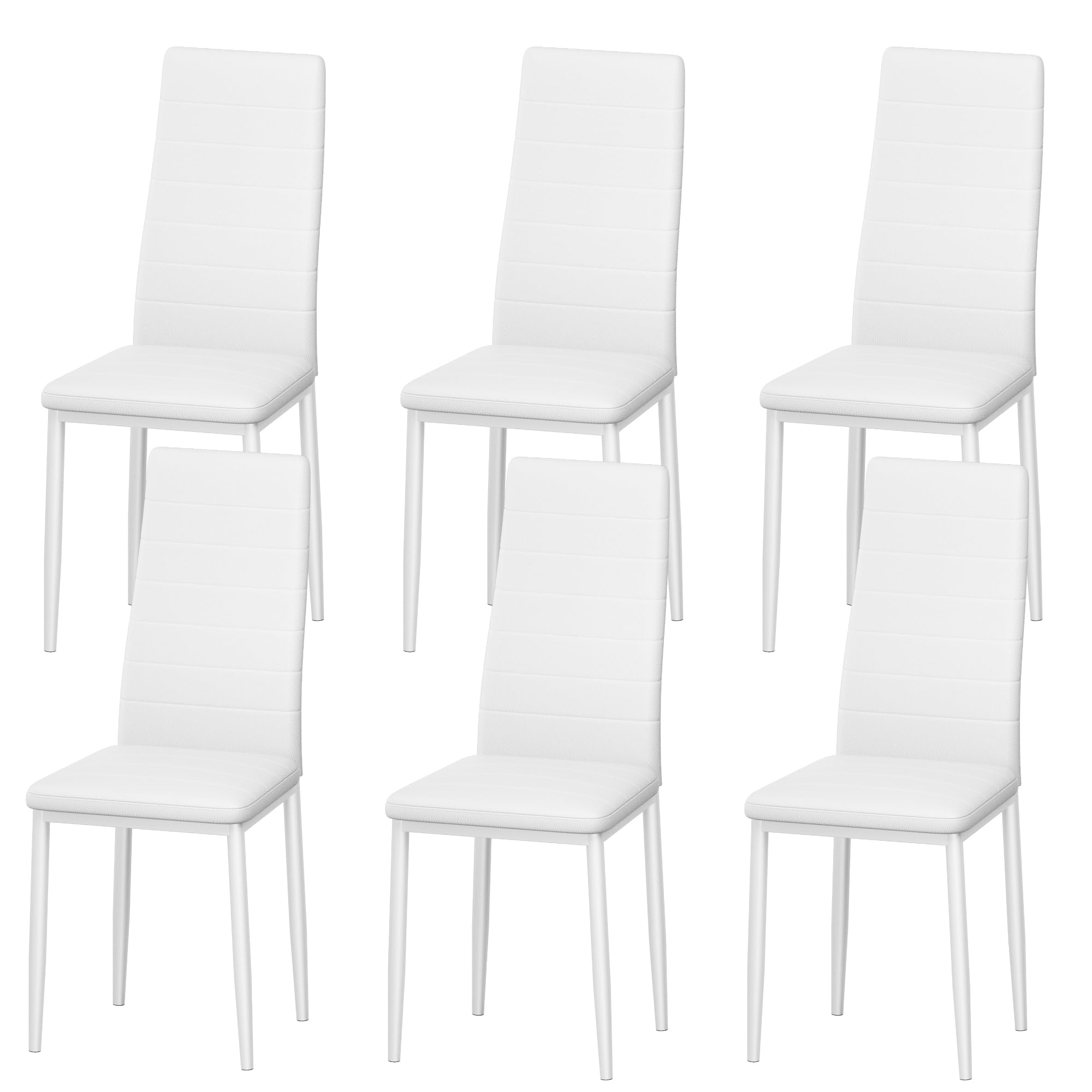 Chaise de salle à manger nordique design ergonomique pieds métal DEWINNER x6