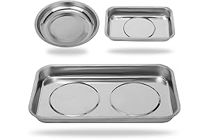 3-Piece Magnetic Bowls for Effortless Storage of Nuts, Bolts, and Metal Parts