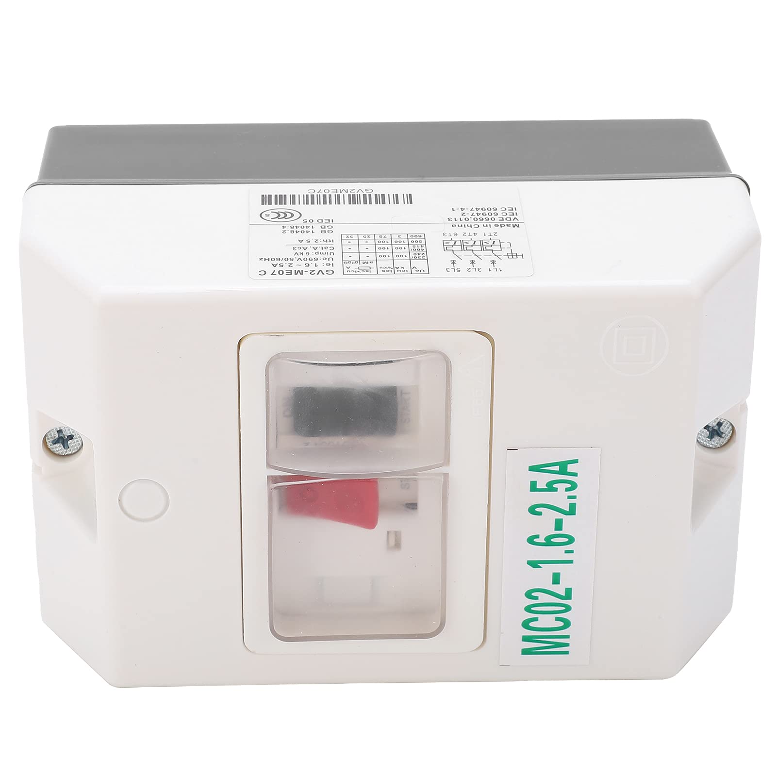 MC02-1.6-2.5a Interruttori salvamotore 220V/380V Interruttori automatici miniaturizzati 50/60Hz Protezione perdite Interruttore aria per motore elettrico