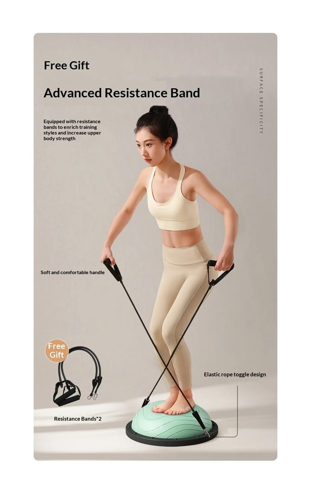 Attrezzatura semicircolare di addestramento di forma fisica di yoga della palla di velocità di Wave dell'equilibrio