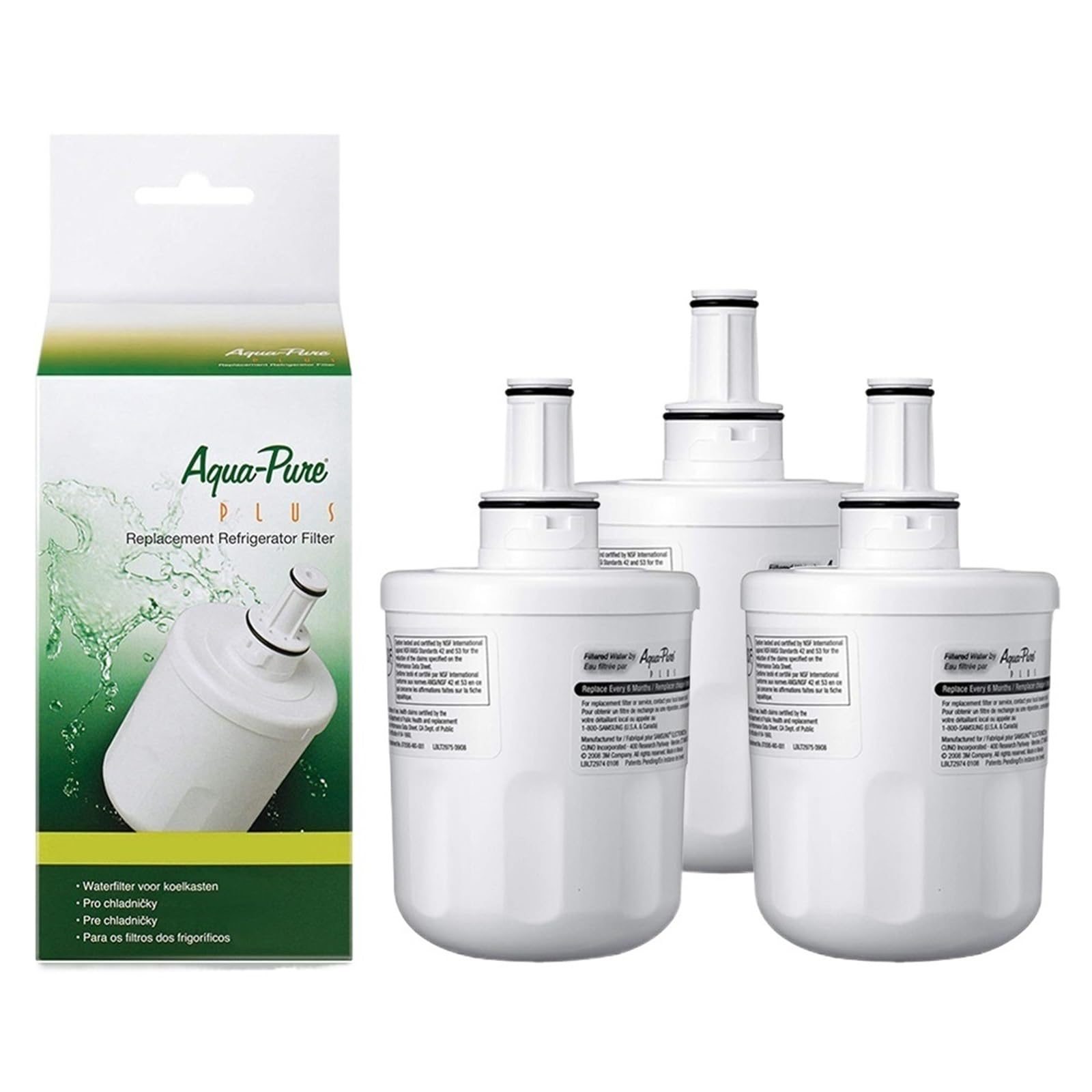 Ersatz-Wasserfilter For Kühlschränke, Kompatibel Mit Samsung, DA29-00003F, DA29-00003A, DA29-00003B, Aqua-Pure Plus(3pcs)