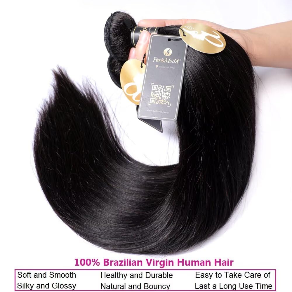 PERISMODA 12A Brazilian Human Hair Bundle Straight Wave 22 inch 1Bundle Virgin Raw Hair Bundles Straight Bundles Human Hair Extension(100grams/1bundle) - Image 4