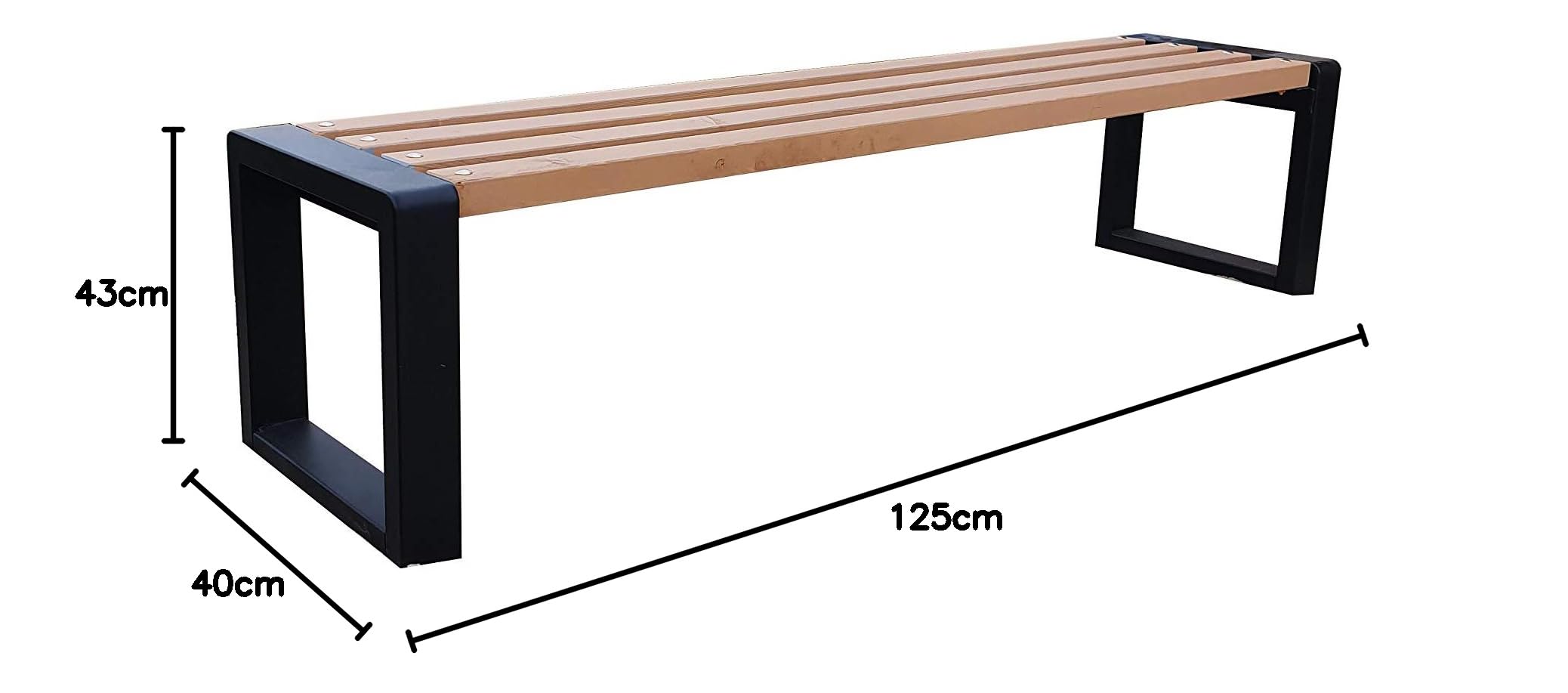 Banc De Jardin En Bois Pin 150 Cm - Résistant Aux Intempéries, Charge 350 Kg, Design élégant - 8