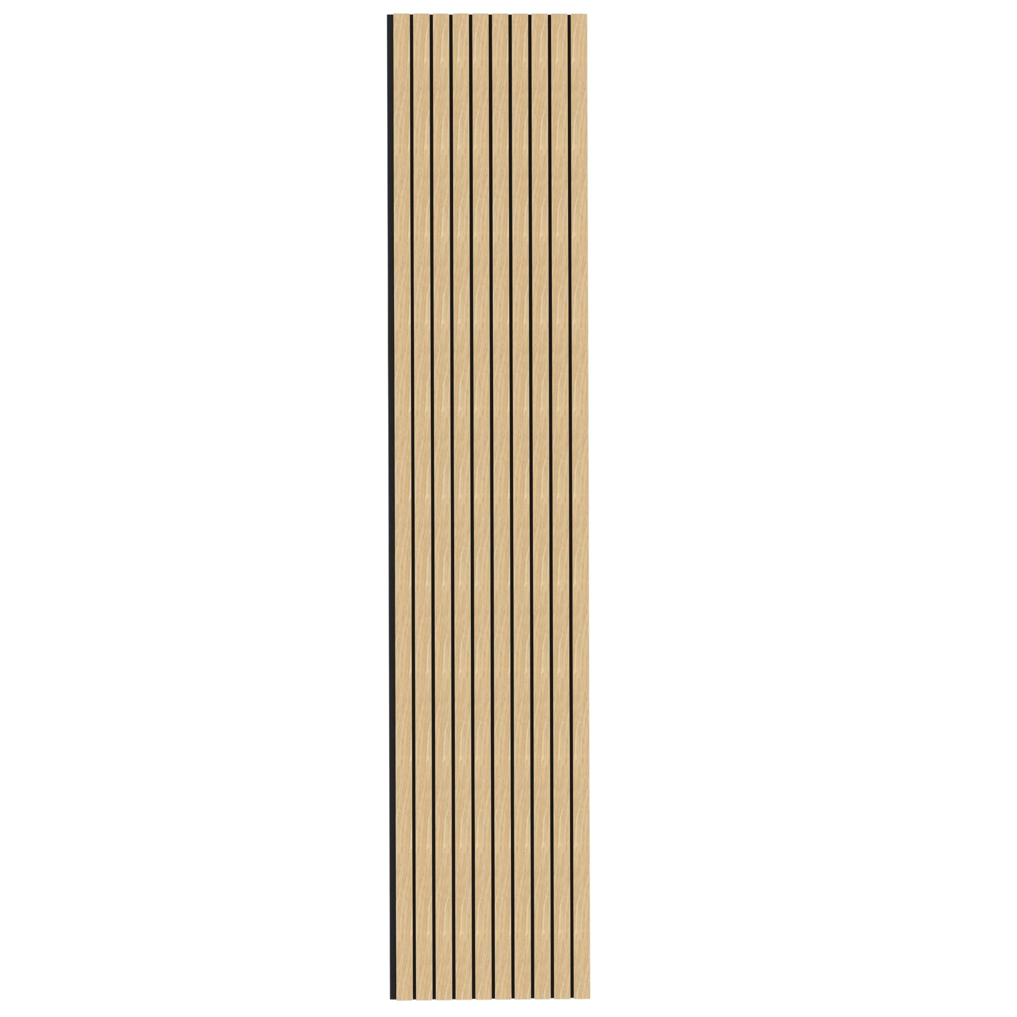 Tuda Grass Direct Oak Luxury Acoustic Wall Series 2 Wide Slatted 3D Wood Veneer Panels - 240Cm X 60Cm