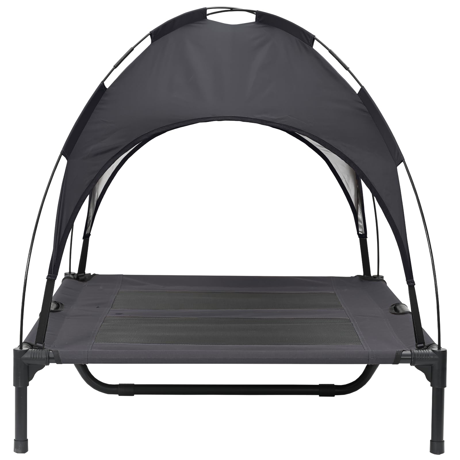 Cama elevada para perros grandes, color negro, grande, impermeable, con techo desmontable, resistente, para interior y exterior