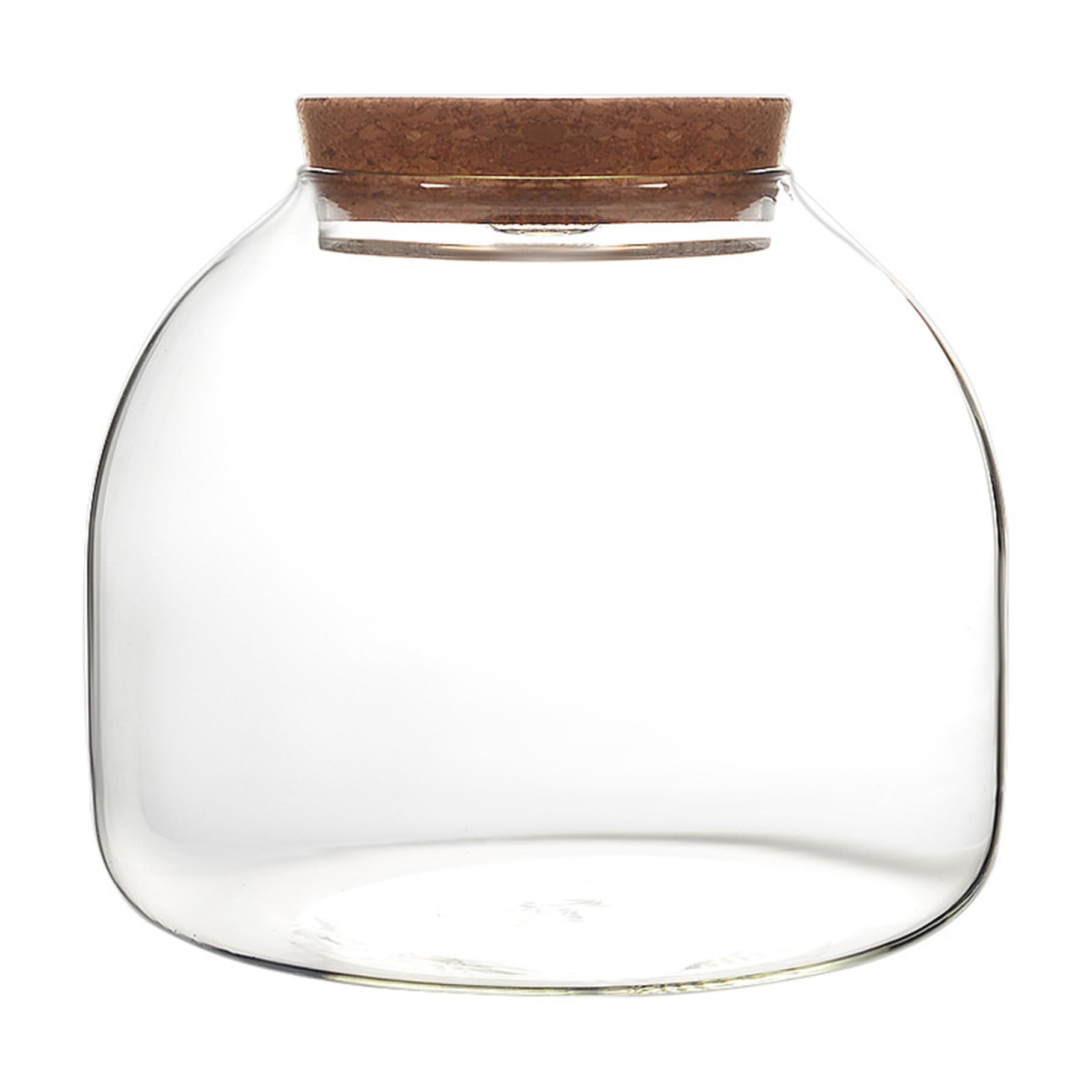 Glass Terrarium for Plants, 1600ml Plant Terrarium with Cork Lid, Large Opening Jar for Mini Succulents Landscape Building, Floral Displays, Craft Collections and Etc. Glass