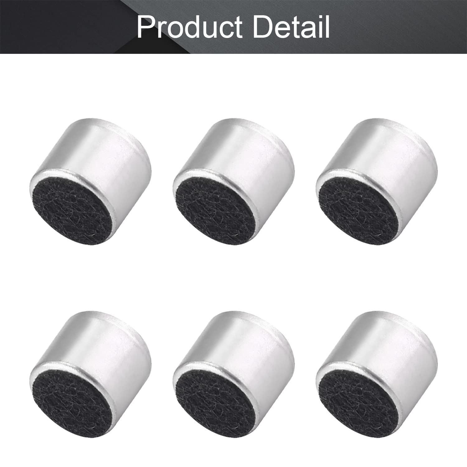 Fielect 10Pcs 6050L-60DB Electret Microphone Pickup 6mm x 5mm Cylindrical Condenser MIC with Solder Joint