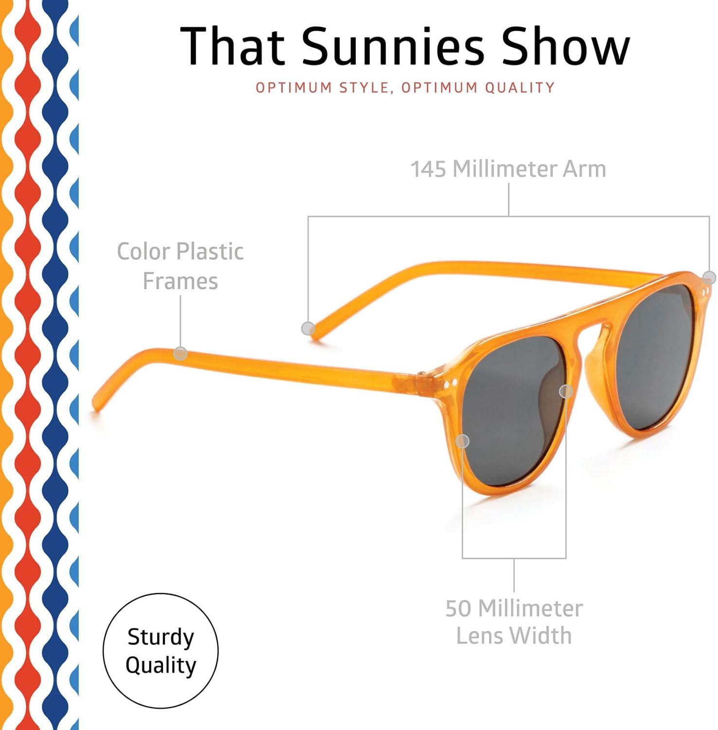 OPTIMUM OPTICAL Trendy Round Framed UV Protective Sunglasses for Women and Men - That Sunnies Show