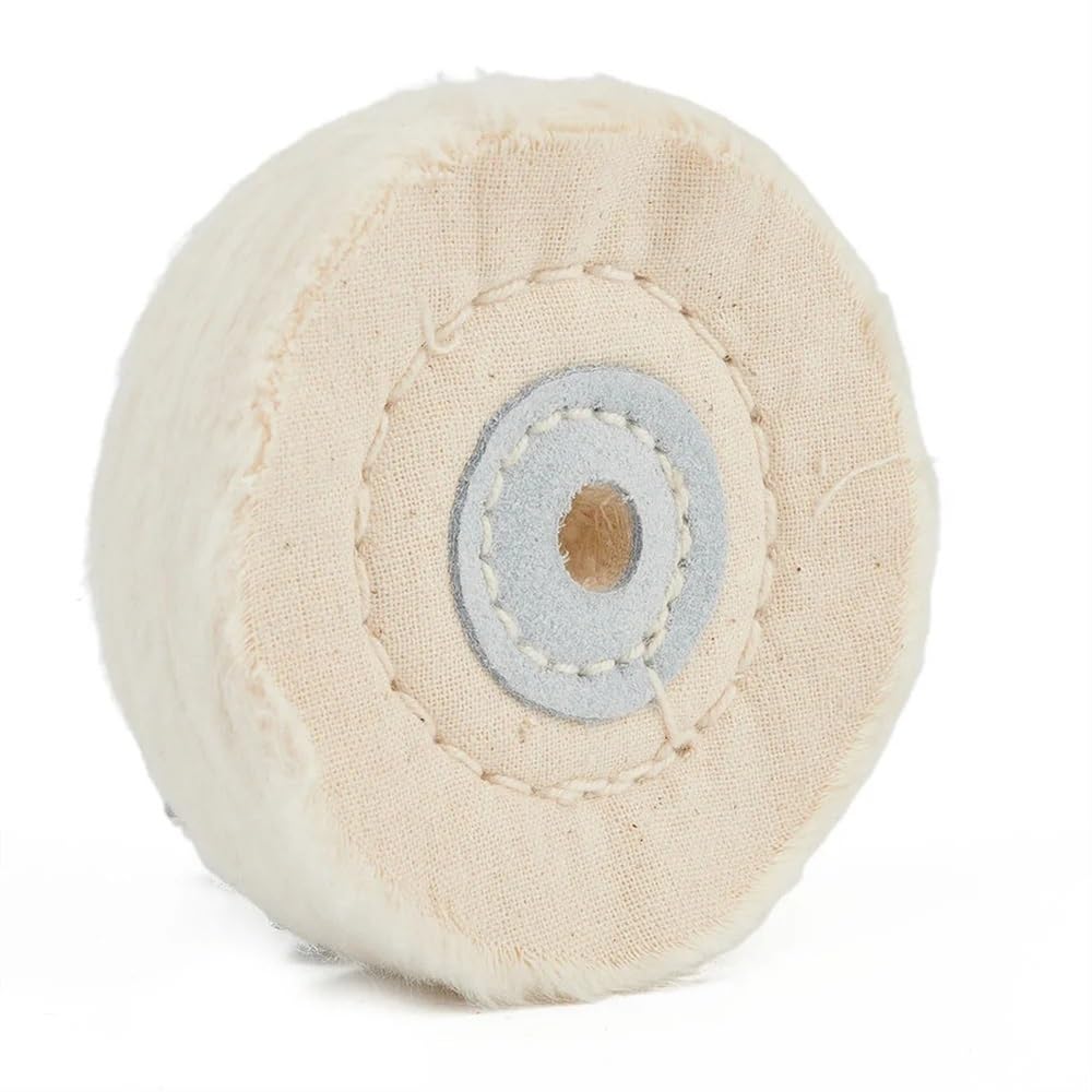 1 szt. Tarcza polerska z bawełnianej tkaniny 2-8 cali do biżuterii i wykańczania luster - Trwała tarcza polerska(White,8 inch)